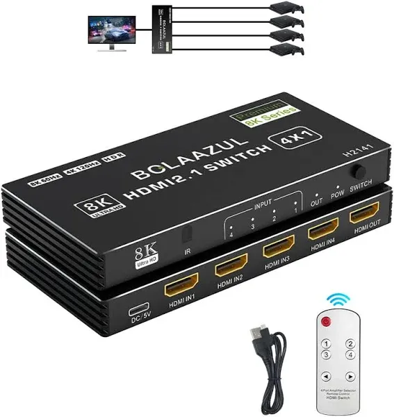 BolAAzuL 4K HDMI 2.1 Switch