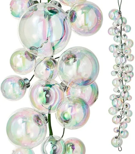 RAZ Imports Ball Garlands 4' Iridescent Ball Garland