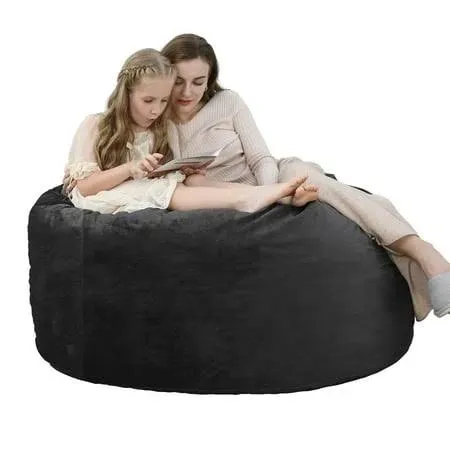 4' Large Memory Foam Bean Bag Chairs for Adults