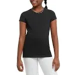 Hanes Girls' Essential Tee 2-Pack Black Xs