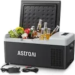 AstroAI 12V Portable Car Refrigerator Freezer 15L Black