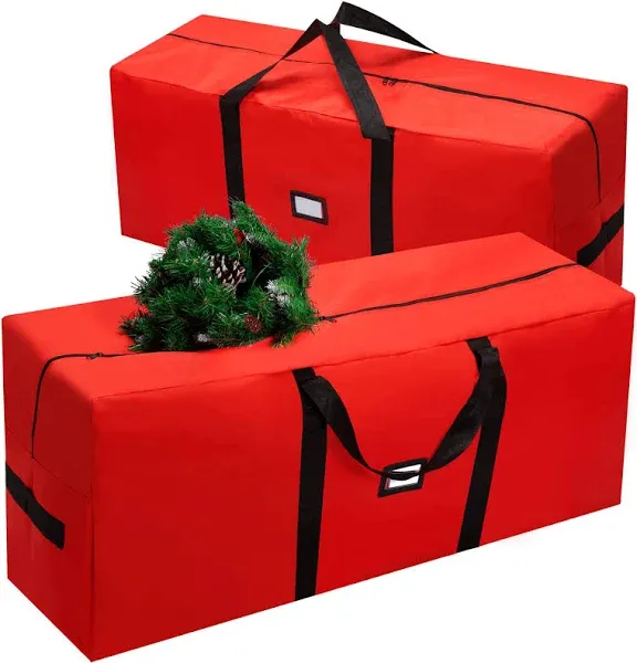 JOIEDOMI 2 Pack 48" Red Christmas Tree Storage Bag