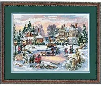 Dimensions Gold Collection Counted Cross Stitch Kit, Treasured Time Christmas Cross Stitch, 16 Count Dove Grey Aida, 16'' x 12''