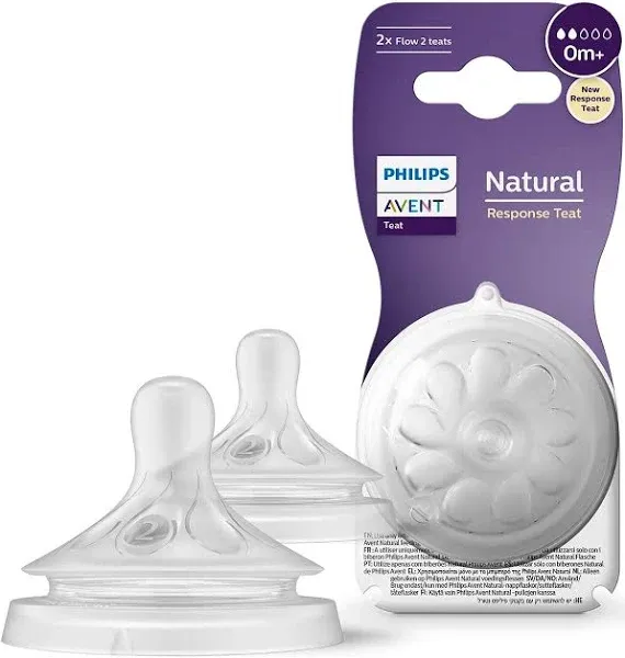 Philips Avent Natural Response Bottle Teat by Fratelli - 2 x Baby Bottle