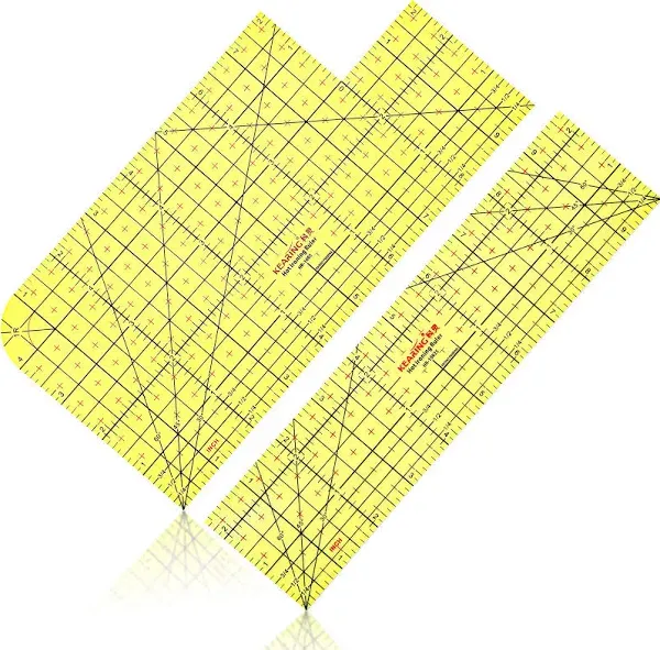 2 Pieces Hot Hem Sewing Ruler