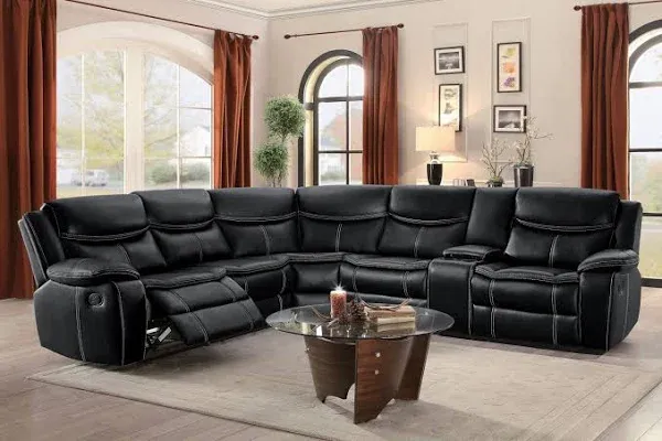 Bastrop Reclining Sectional by Homelegance 8230BLK