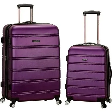 Melbourne Hardside Expandable Spinner Wheel Luggage, Purple, Checked Large 28&#034;