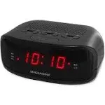 Magnasonic Digital AM/FM Clock Radio with Battery Backup, Dual Alarm, Sleep & Snooze Functions, Display Dimming Option (EAAC200)