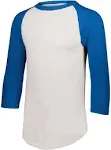 Augusta Sportswear AG4420 Adult 3/4-Sleeve Baseball Jersey - White/ Royal - S