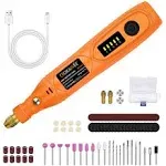 GOXAWEE Mini Cordless Rotary Tool Kit with 105pcs Accessories, USB Charging 5-Speed 18000rpm Multi-Purpose Art Craft Tool with 3.7V Li-ion Battery for Handmade Crafting and DIY Creations