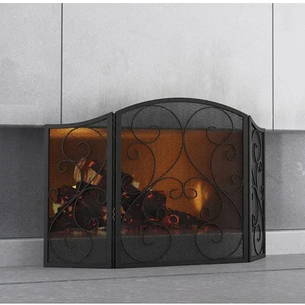 Fire Beauty 3 Panel Fireplace Screen