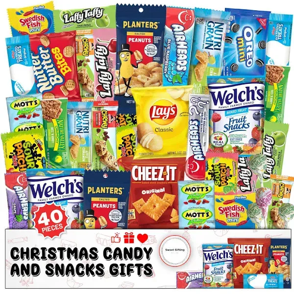 Snack Box Variety Pack Care Package 40 Count