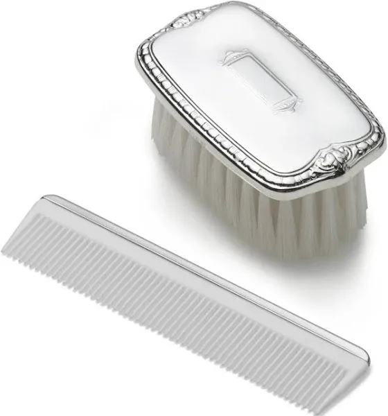 Empire Silver Boys Shield Military Pewter Brush Comb Set