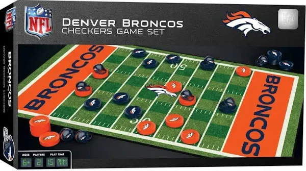 😎🏈Officially licensed NFL Denver Broncos Checkers Board Game New Sealed🏈😎