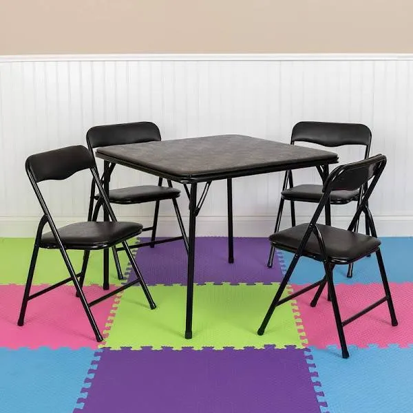 Emma + Oliver Kids 5 Piece Folding Activity Table and Chair Set