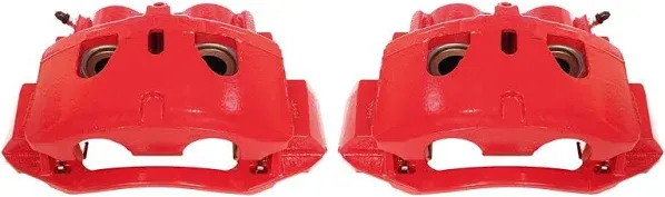 Power Stop 11-19 Chevrolet Silverado 2500 HD Front Red Calipers w/Brackets - Pair