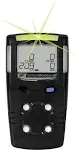 BW Technologies MCXL-XWHM-B-NA GasAlertMicroClip XL 4 Gas Detector, Co, H2S, LEL and O2, Black