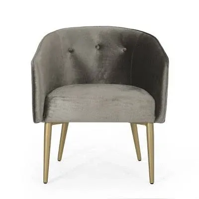 Christopher Knight Home Deshler Modern Glam Tufted Velvet Dining Chair