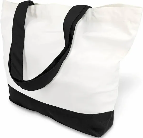 TOPDesign 1-Pack Super Strong Large 12oz Cotton Canvas Tote Bag