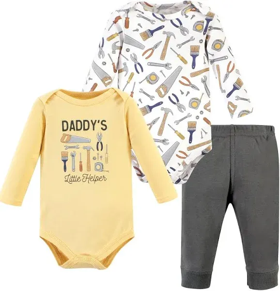 Hudson Baby Infant Boy Long-Sleeve Bodysuits and Pants, Construction Work