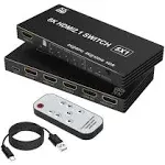 Yeemie Pro 8K60Hz HDMI Switch 5 in 1 Out 5 Port HDMI 21 Switcher Selector Box for 5 Computers with Remote Control HDMI Multiport Adapte