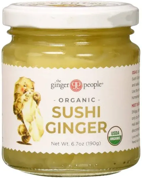 The Ginger People Organic Pickled Sushi Ginger, Vegan, 6.7 Ounce (Pack of 1) 