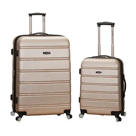 Melbourne Hardside Expandable Spinner Wheel Luggage, Champagne, 2 Piece (20/28)