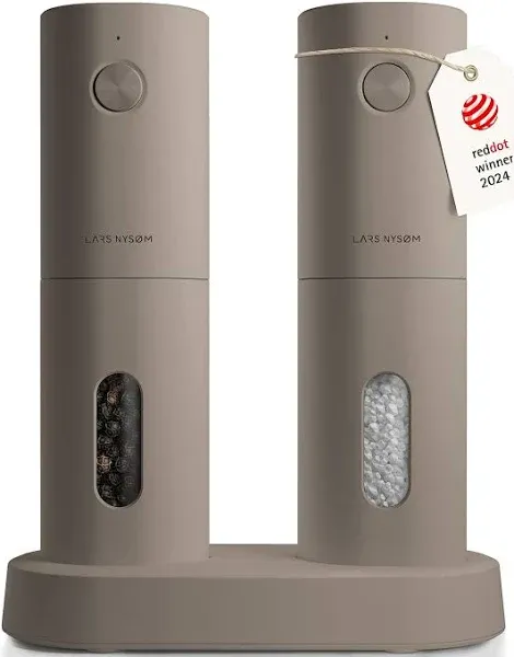 LARS NYSØM Electric Salt and Pepper Grinder Set I Automatic Salt and Pepper