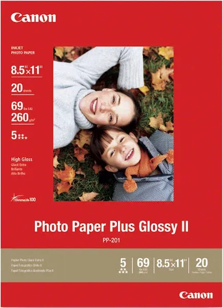 Canon 4x6 100 Sheet Photo Paper Plus Glossy II