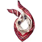 ANDANTINO 100% Pure Mulberry Silk Scarf 35" Large Square Lightweight Headscarf –Women’s Hair Wraps-With Gift Packed