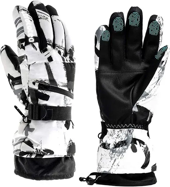 Ski Gloves, Snow Winter Gloves Warm Touchscreen Gloves Waterproof Outdoor Motorcycle Gloves