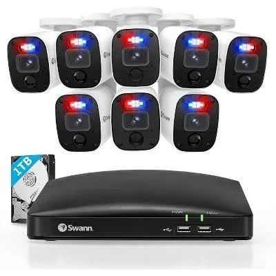 Swann 8-Channel 1080p 1TB DVR Surveillance Camera System