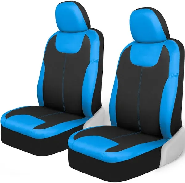 Motor Trend Blue Neoprene Seat Covers for Cars, Trucks, SUVs - 2 Pack Front S...