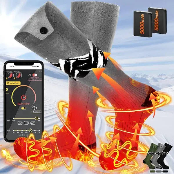 SNOW LEOPARD Electric Heated Socks with App Control