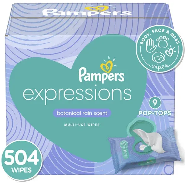 Pampers Baby Wipes Expressions Botanical Rain