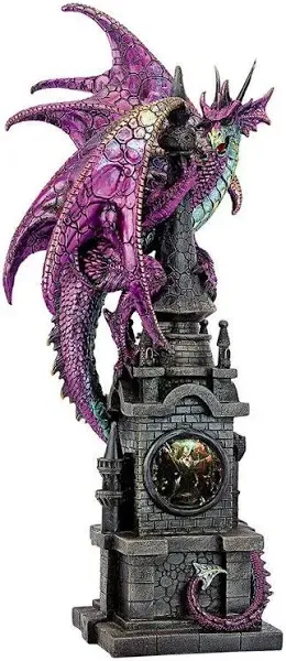 Design Toscano Wizards Dragon of Bulwark Tower Statue