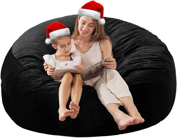 4' Large Memory Foam Bean Bag Chairs for Adults