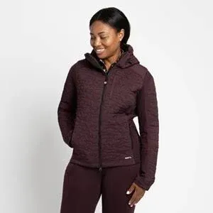 Kerrits Women's Round Up Quilted Equestrian Jacket – Lightly Insulated, Equestrian Coat with Stretch Panels, Removable Hood