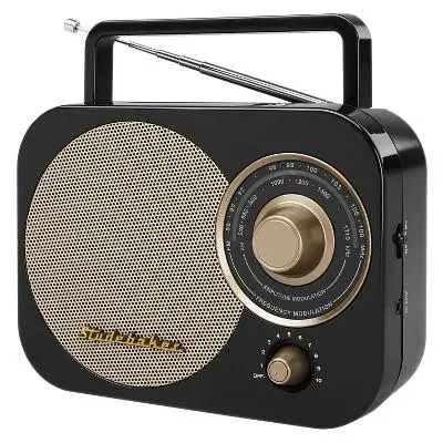 Studebaker SB2000  Gold Retro Classic Portable AM/FM Radio with Aux