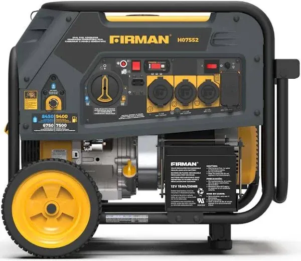 Firman Tri-Fuel Portable Generator 7500W 120/240V T07571