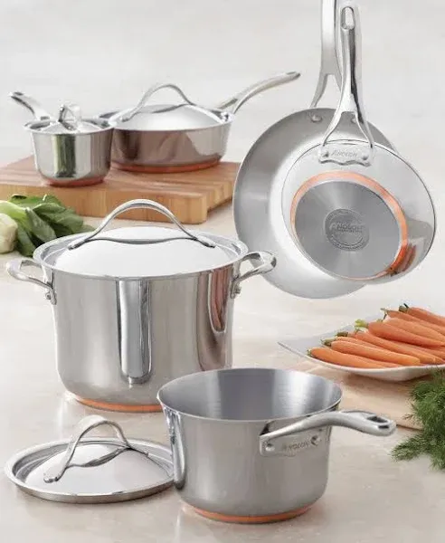 Anolon Nouvelle Copper Stainless Steel Cookware Set