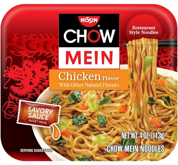 Nissin Chow Mein Noodles, Chicken Flavor - 4 oz