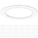 Sunco Lighting 24 Pack Goof Rings for 6 inch Recessed Lights White Can Light Goof Trim Ring Outer Diameter 86Inch Inner Diamet