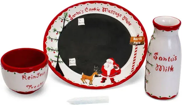 Santa&#039;s Message Plate - Cookie Dish - Child to Cherish by Perine Lowe, Inc