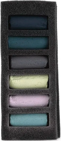 Sennelier Extra-Soft Half Pastel 6 Stick Set, 6 Count (Pack of 1), Stormy Sky