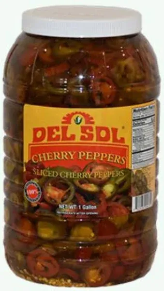 Del Sol - Sliced Cherry Peppers 1 Gallon - Sliced Cherry Peppers