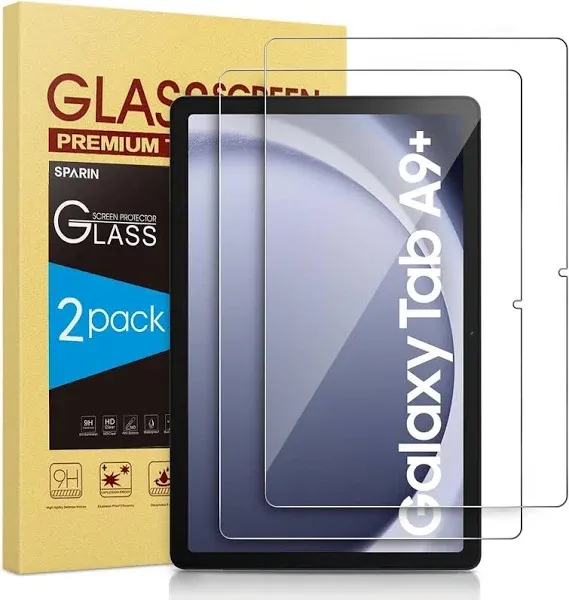 Sparin 2 Pack Screen Protector For Samsung Galaxy Tab A9 Plus 11 Inch 2023