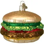 Old World Christmas Glass Blown Christmas Ornament, Cheeseburger (With OWC Gift Box)