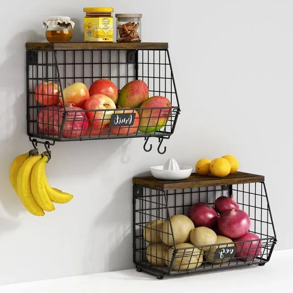 17 Stories Hanging Wall Fruit Basket