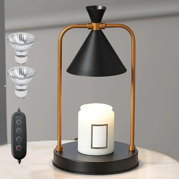 Candle Warmer Lamp with Timer, Dimmable Candle Light Electric Candle Melter Com